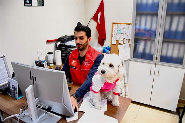 İki aylıkken sahiplenilen köpek 'Mila' gençlik merkezinde 7. yaşına girdi