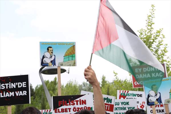 Malatya'da üniversite öğrencileri ABD'deki Filistin eylemlerine destek verdi