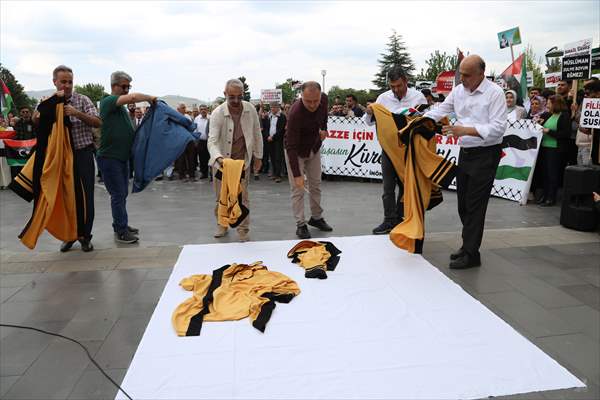 Malatya'da üniversite öğrencileri ABD'deki Filistin eylemlerine destek verdi