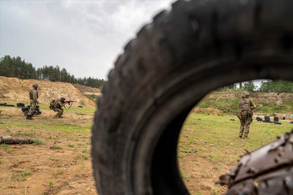 Military training of Ukrainian Army's 43rd Infantry Brigade in Kharkiv