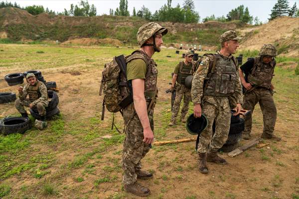 Military training of Ukrainian Army's 43rd Infantry Brigade in Kharkiv