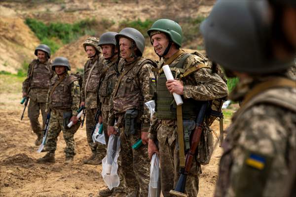 Military training of Ukrainian Army's 43rd Infantry Brigade in Kharkiv