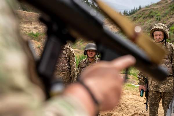 Military training of Ukrainian Army's 43rd Infantry Brigade in Kharkiv