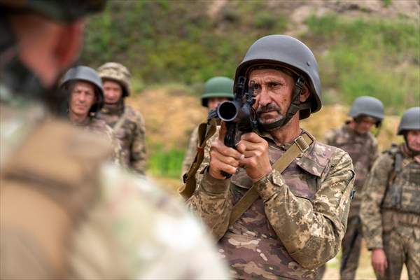 Military training of Ukrainian Army's 43rd Infantry Brigade in Kharkiv