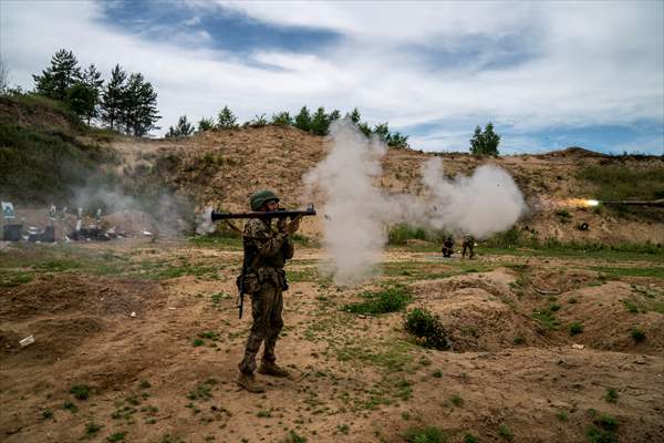 Military training of Ukrainian Army's 43rd Infantry Brigade in Kharkiv