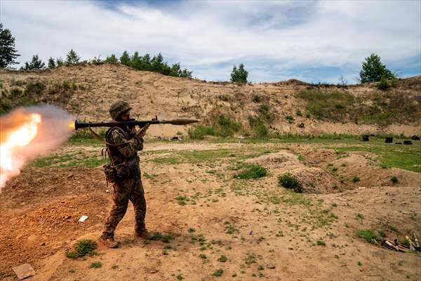 Military training of Ukrainian Army's 43rd Infantry Brigade in Kharkiv