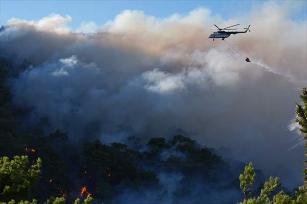 Efforts continue to combat forest fires in Izmir
