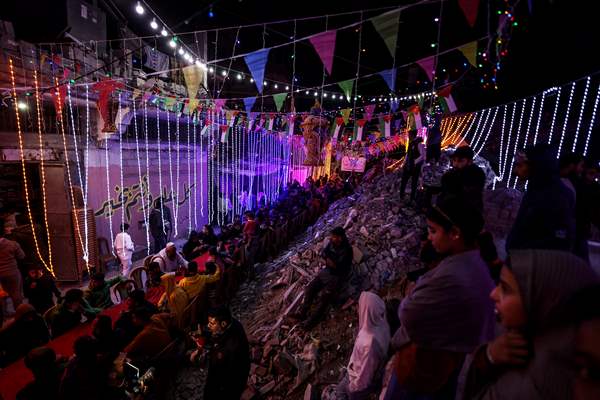 First sahur meal among the collapsed houses in Khan Yunis