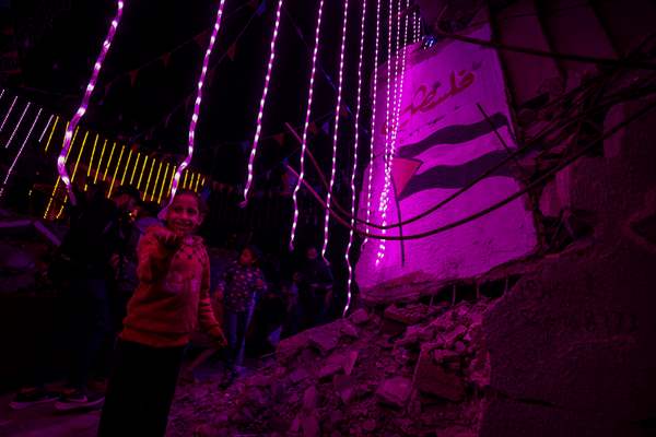 First sahur meal among the collapsed houses in Khan Yunis