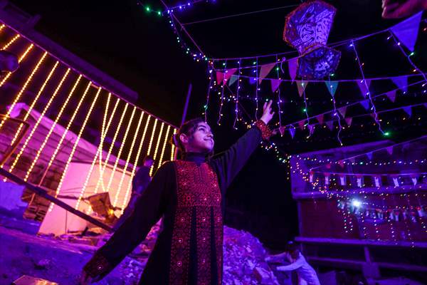 First sahur meal among the collapsed houses in Khan Yunis