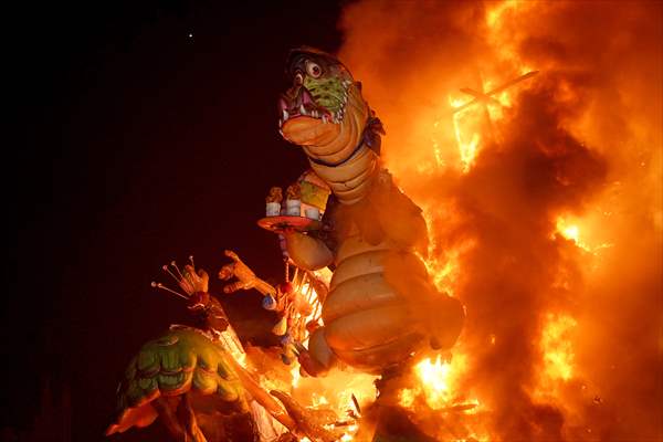 Las Fallas Festival in Valencia ends with traditional statue burning
