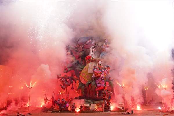Las Fallas Festival in Valencia ends with traditional statue burning