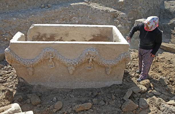 A 2,000-year-old sarcophagus was found in Stratonikeia Ancient City in Turkiye's Mugla