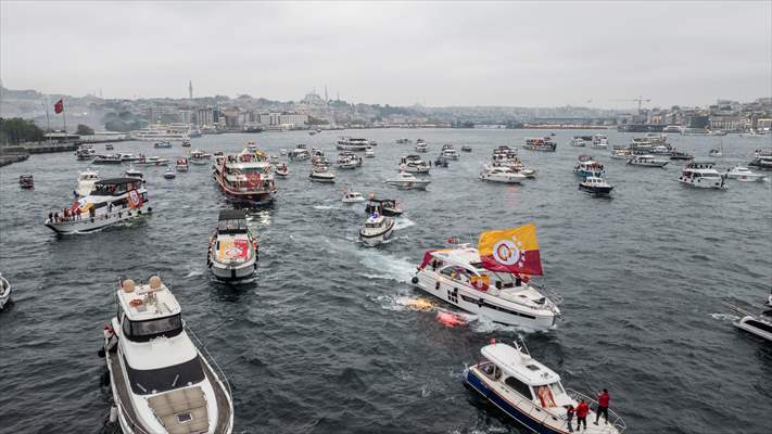 Galatasaray celebrates Turkish Super Lig title in Istanbul