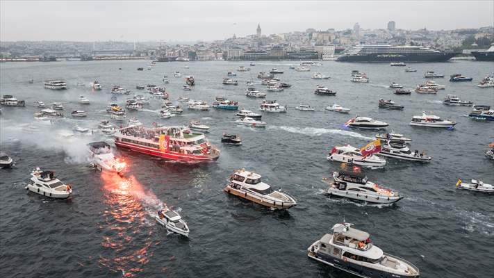 Galatasaray celebrates Turkish Super Lig title in Istanbul