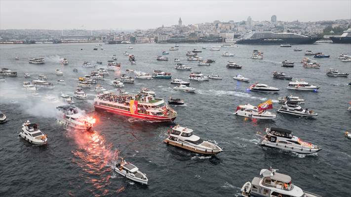 Galatasaray celebrates Turkish Super Lig title in Istanbul