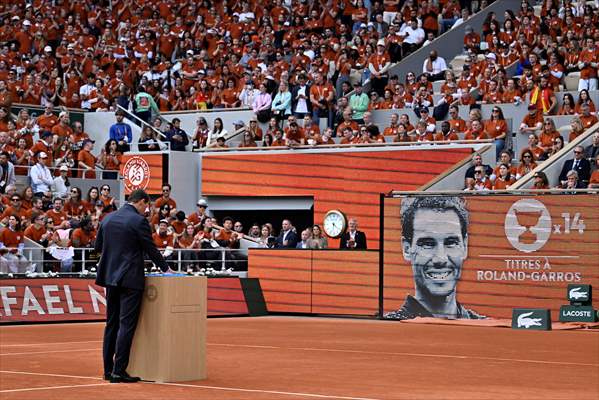 Rafael Nadal honored with tribute ceremony on Day 1 of French Open in Paris