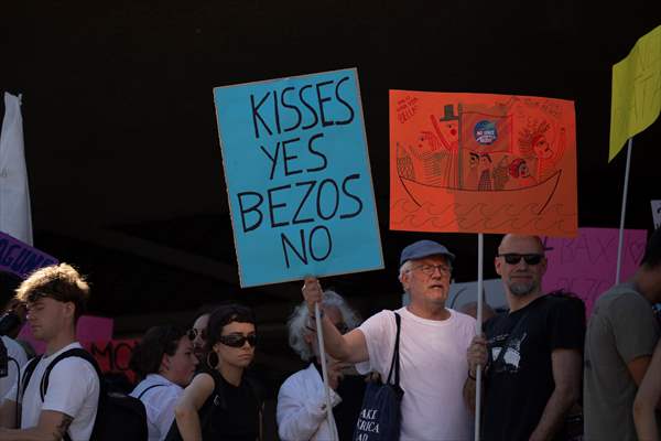 Venice activists call for ‘No Bezos, No War’ march to protest billionaire’s wedding