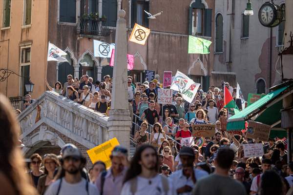 Venice activists call for ‘No Bezos, No War’ march to protest billionaire’s wedding