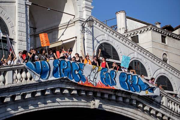 Venice activists call for ‘No Bezos, No War’ march to protest billionaire’s wedding