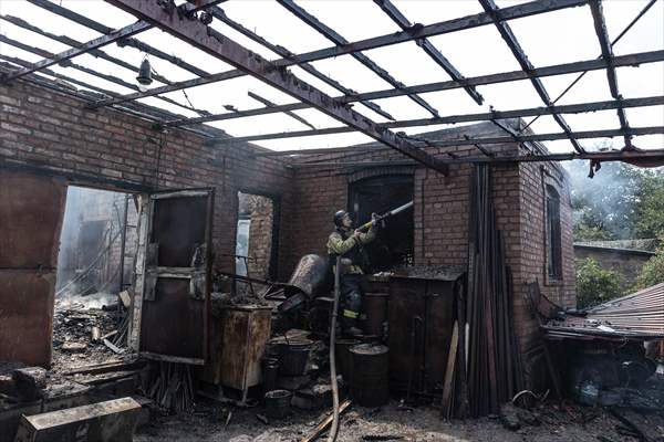Aftermath of Russian drone strike on Kostiantynivka