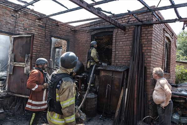 Aftermath of Russian drone strike on Kostiantynivka