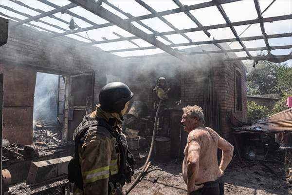 Aftermath of Russian drone strike on Kostiantynivka