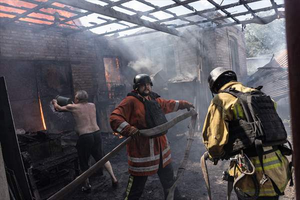 Aftermath of Russian drone strike on Kostiantynivka