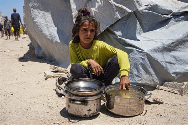 Food distributed to Palestinians struggling with hunger in Gaza
