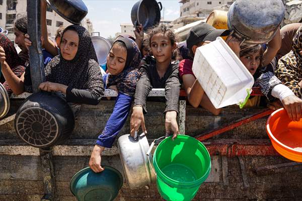 Food distributed to Palestinians struggling with hunger in Gaza