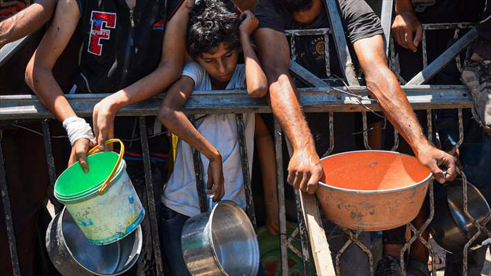 Food distributed to Palestinians struggling with hunger in Gaza