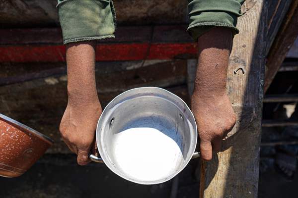 Food distributed to Palestinians struggling with hunger in Gaza