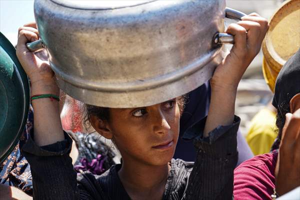 Food distributed to Palestinians struggling with hunger in Gaza