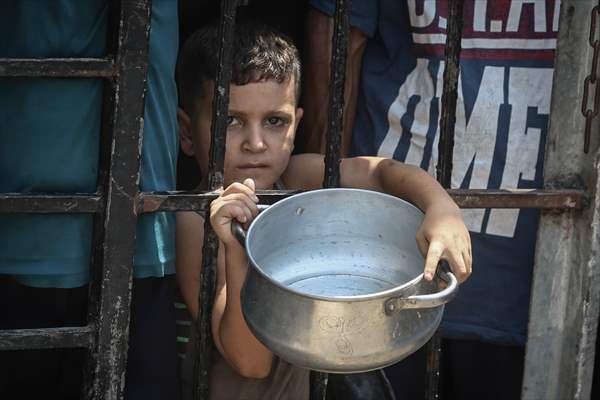 Food distributed to Palestinians struggling with hunger in Gaza