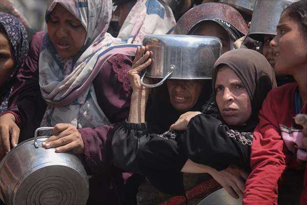 Food distributed to Palestinians struggling with hunger in Gaza