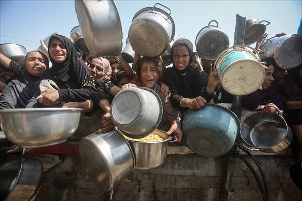 Food distributed to Palestinians struggling with hunger in Gaza