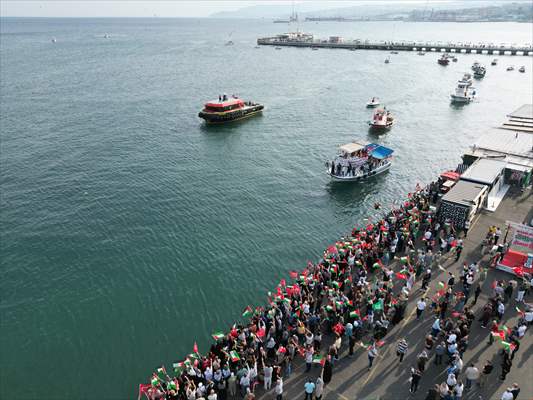 Tekirdağ'da Küresel Sumud Filosu'na destek