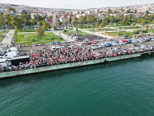 Tekirdağ'da Küresel Sumud Filosu'na destek