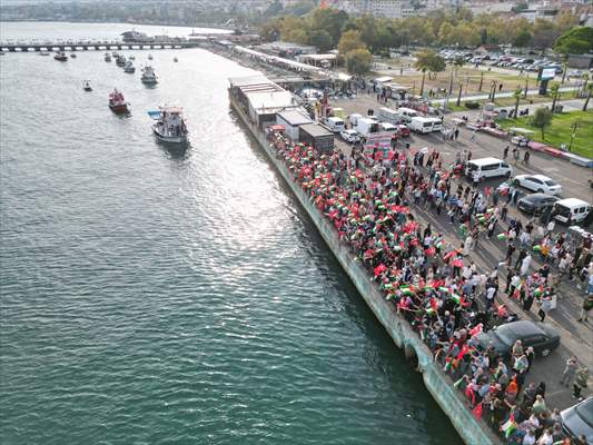 Tekirdağ'da Küresel Sumud Filosu'na destek