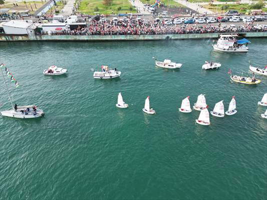 Tekirdağ'da Küresel Sumud Filosu'na destek