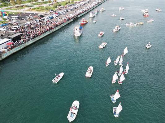 Tekirdağ'da Küresel Sumud Filosu'na destek