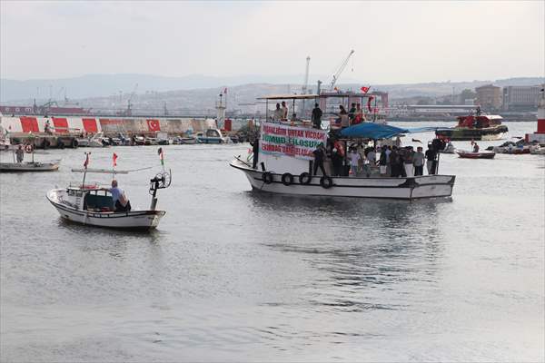 Tekirdağ'da Küresel Sumud Filosu'na destek