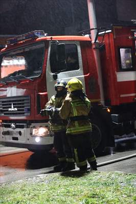 Rusya'nın St. Petersburg kentinde pazar yerinde yangın çıktı