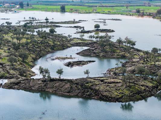 Haydarlar Gölü yağışlarla yeniden canlandı