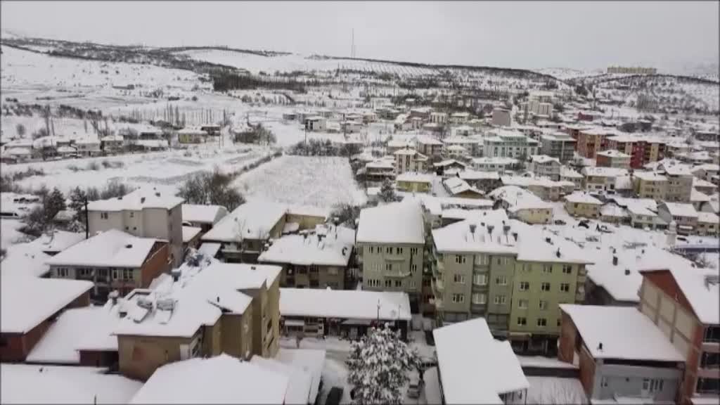 MALATYA - Drone - Kar yağışı etkili oldu