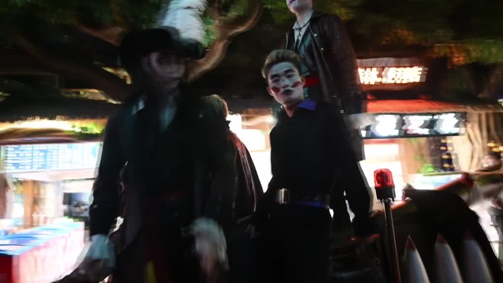 Chinese people in Guangzhou celebrate Halloween