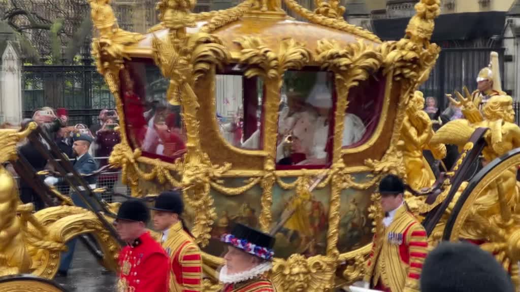 King Charles III and royal family leave Westminster Abbey after coronation ceremony