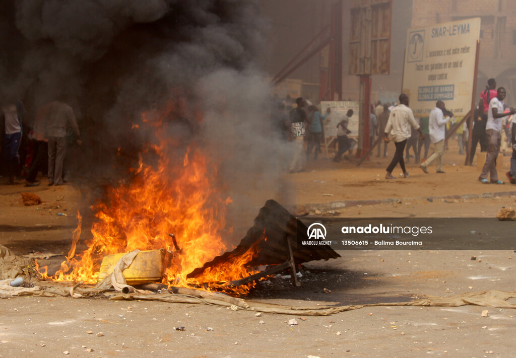 Protest against government's budget law in Niger