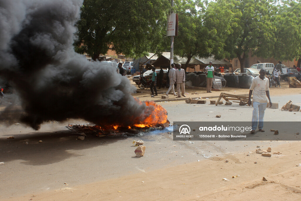 Protest against government's budget law in Niger