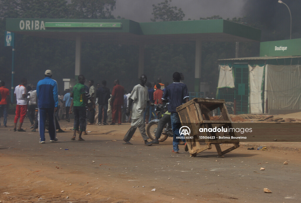 Protest against government's budget law in Niger